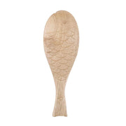 Set di 2 cucchiai da riso in legno a forma di pesce, resistenti, dimensioni 19,8 x 6,7 cm