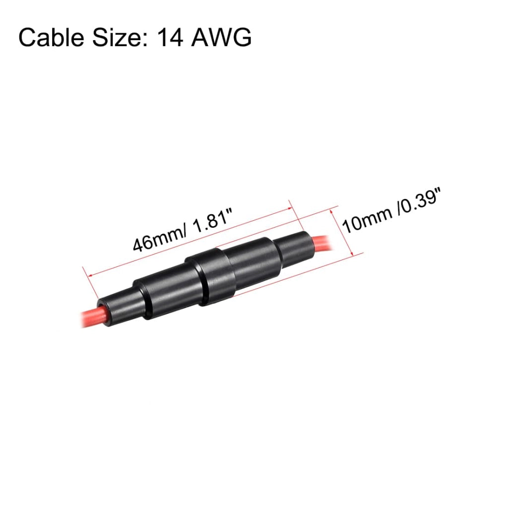 Supporti per fusibili, 2 pezzi, cavo AWG 14, con chiusura a vite, dimensioni 5x20 mm