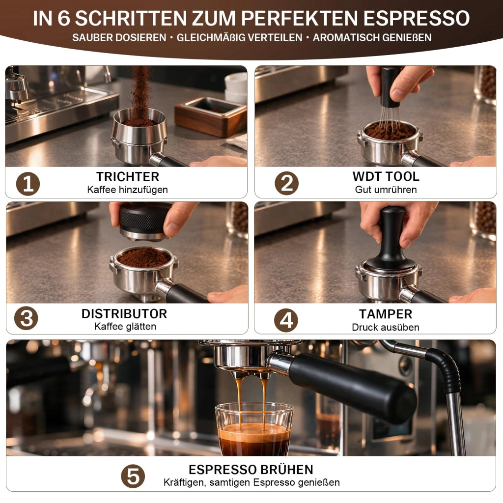 Set di macinacaffè da 51 mm per espresso, ideale per baristi