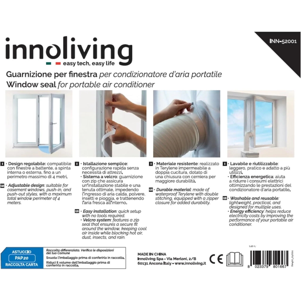 Innoliving INN-52001 Guarnizione Finestra per Condizionatori Portatili