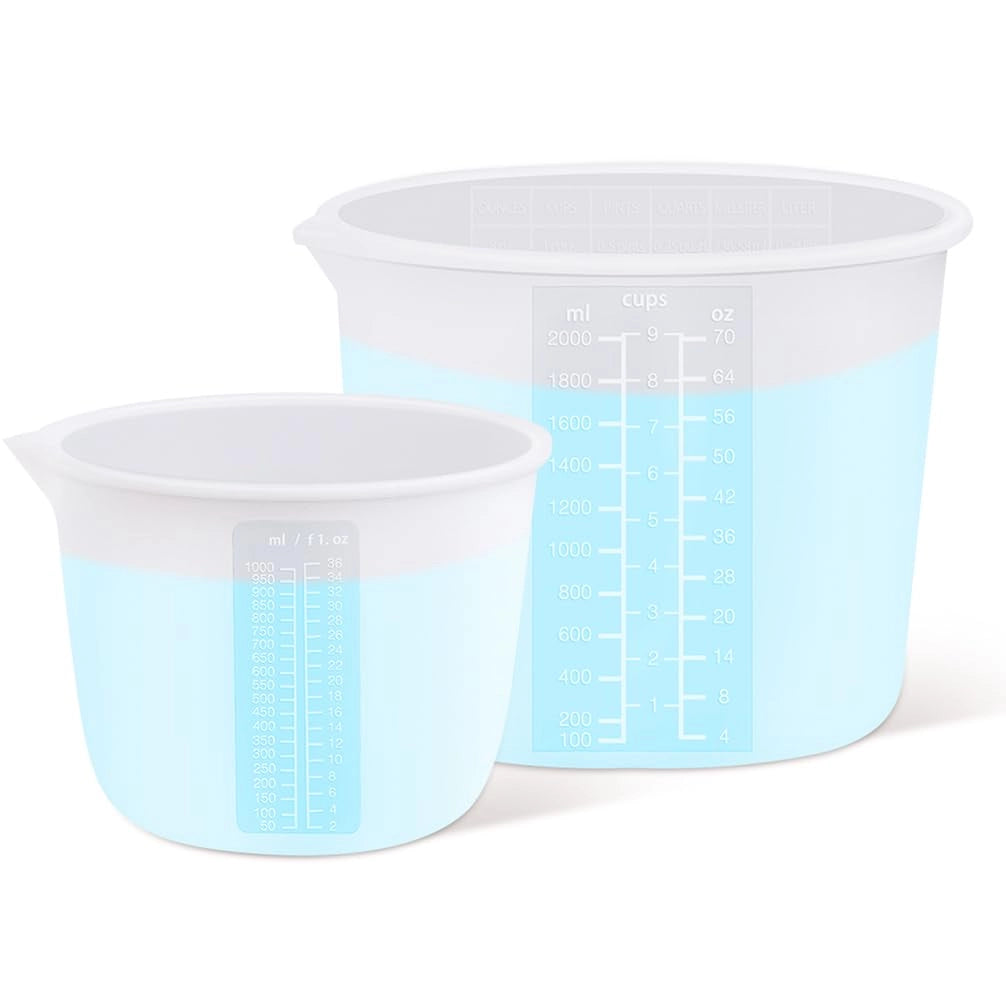 Set di misurini in silicone da 2000 ml + 1000 ml per resina epossidica