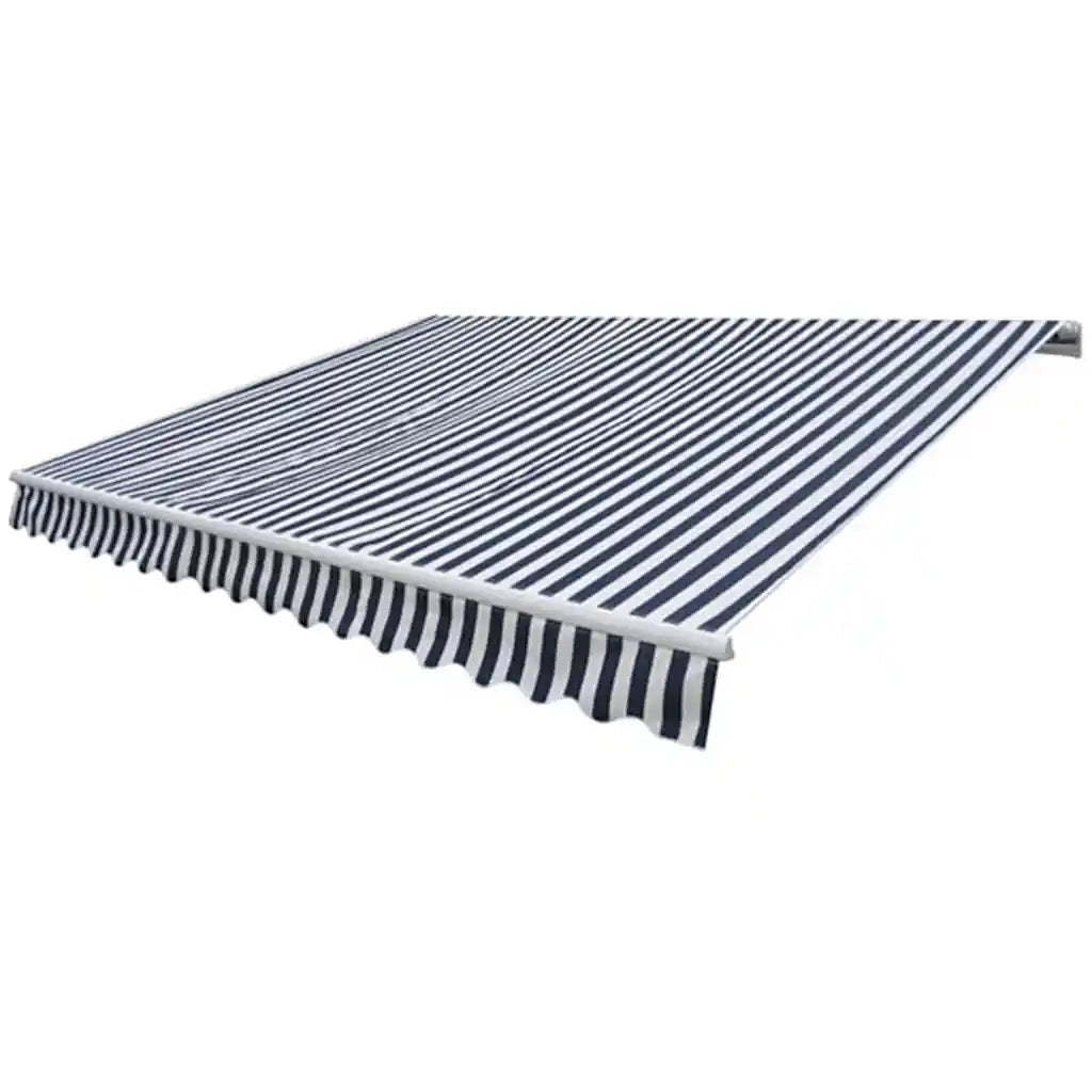 Tendone manuale 3 x 2,5 m Strisce Blu e Bianche 100% Poliestere 160167