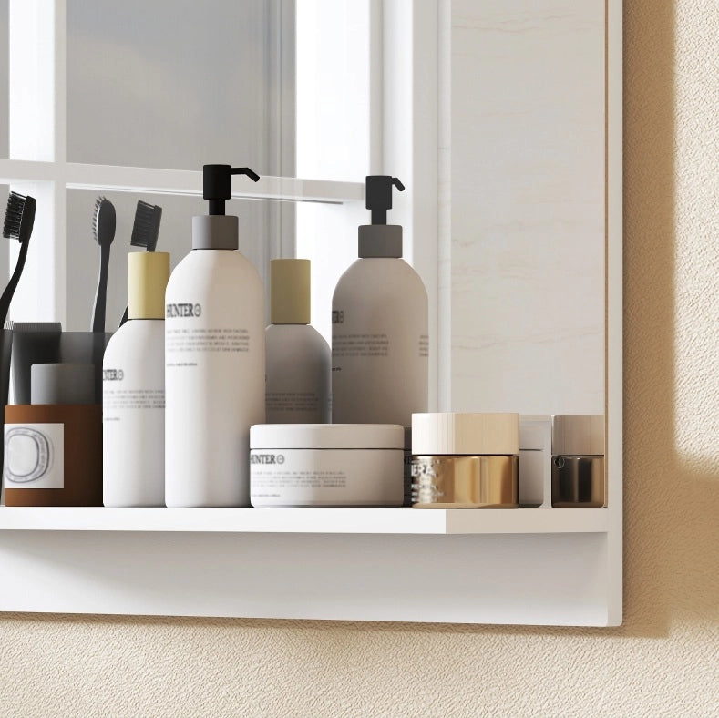 Specchio da bagno IVMEU 50x60 cm con mensola da 50 cm, bianco, per bagno e ingresso