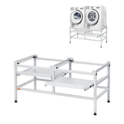 Piedistallo per Lavatrice e Asciugatrice FL-ZL03 in Acciaio al Carbonio Argento 1230 x 635 x 625 mm Carico 267 kg Robusto per Casa
