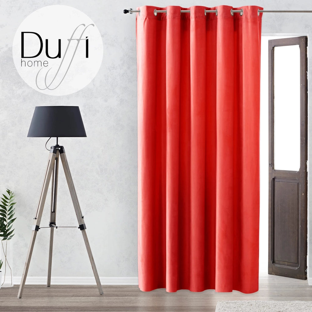 Tenda oscurante con passanti, colore rosso, 250x260 cm, 1 pezzo