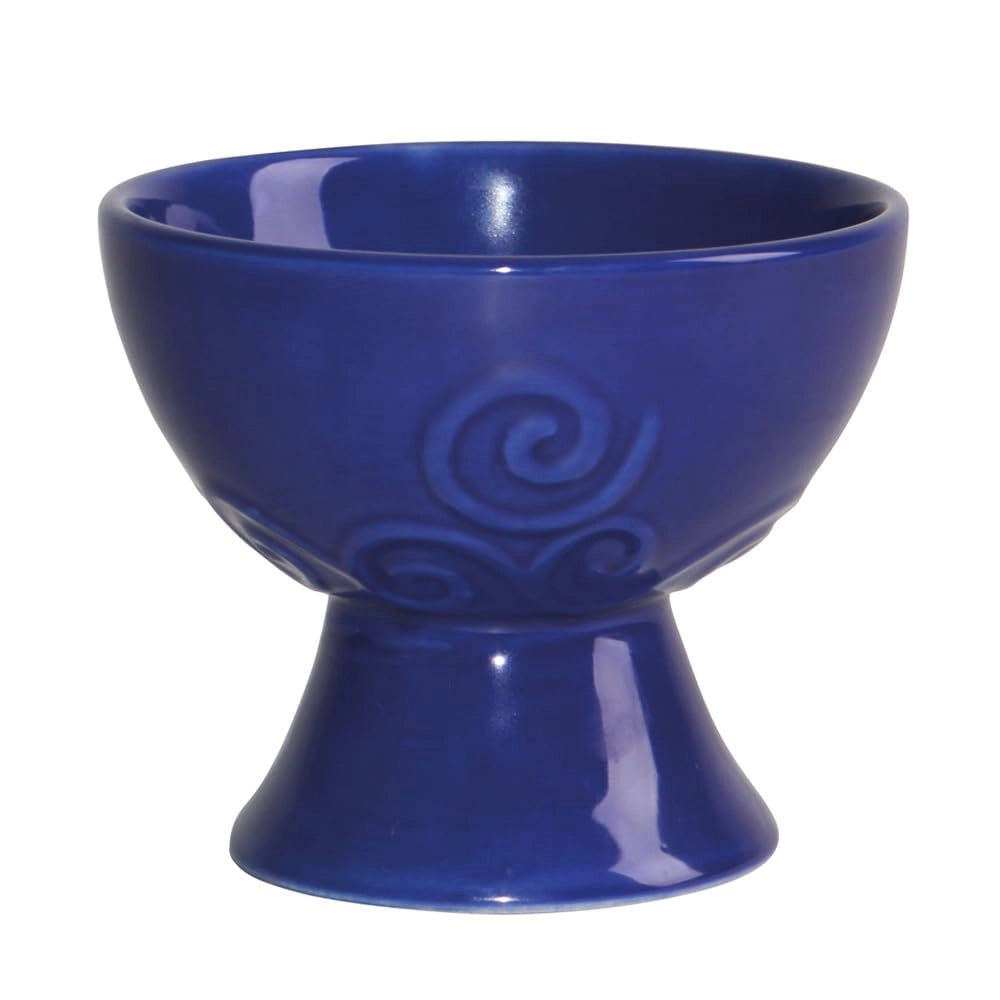 Portacenere Helena blu, in Vetroceramica, altezza: 9 cm, diametro: 12,5 cm