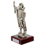 Bankratius-Figur, Nickel & Marmor, argento, 5x5x12 cm