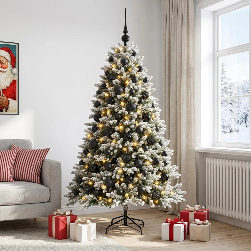 Albero di Natale Artificiale con Palline 210 cm 300 LED 3466448