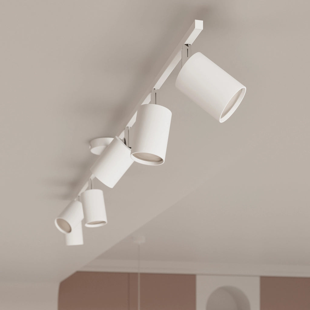 Lampada a sospensione bianca moderna Fjello 6xGU10