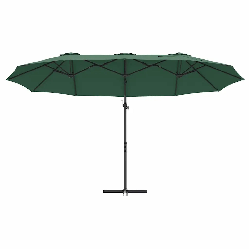 Ombrello | Parasolne Verde 372 x 198 x 243 cm Poliestere e Alluminio