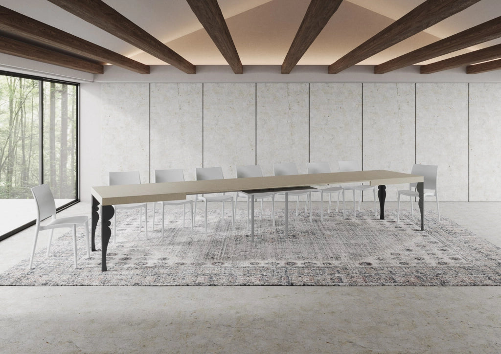 Tavolo Allungabile 200-460x90x77 cm Paxon Cashmere Telaio Antracite