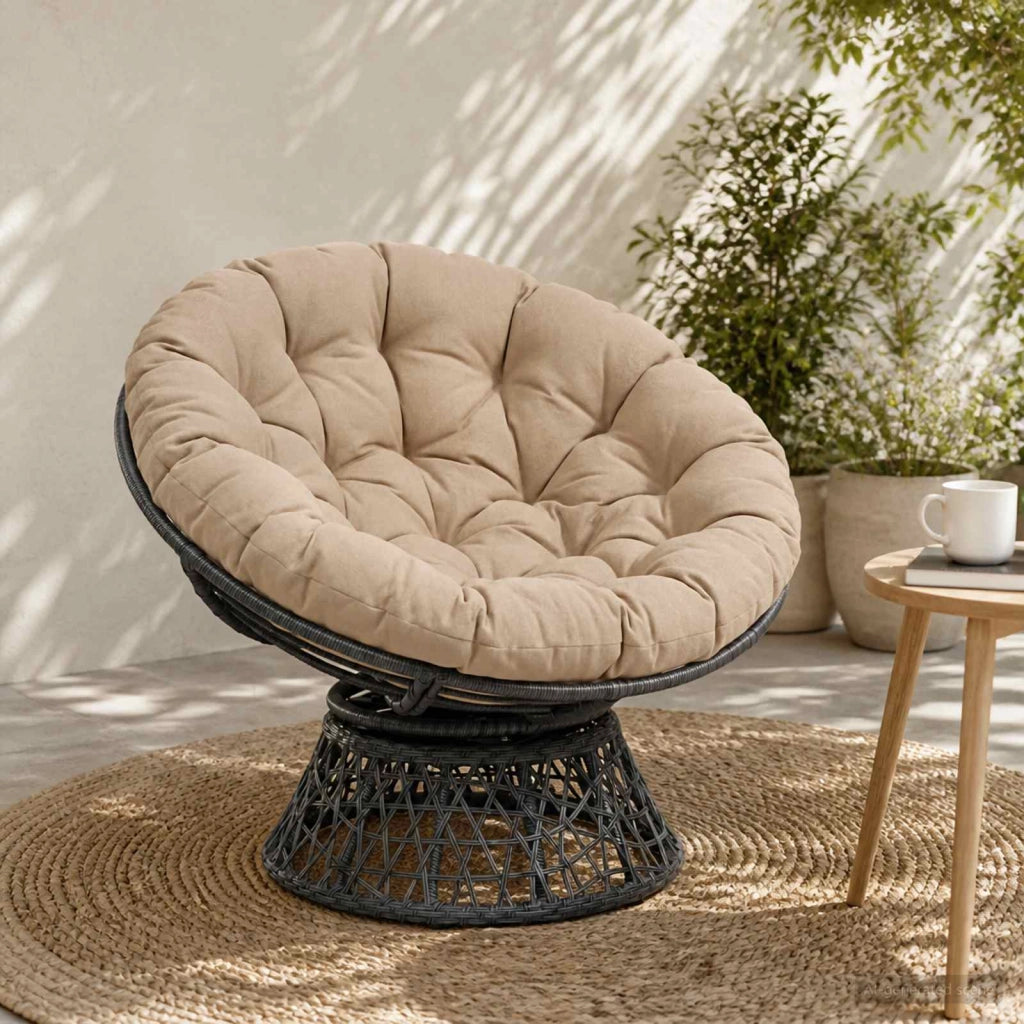 Cuscino per Sedia Papasan VIANEN 100% Poliestere Sabbia 953978