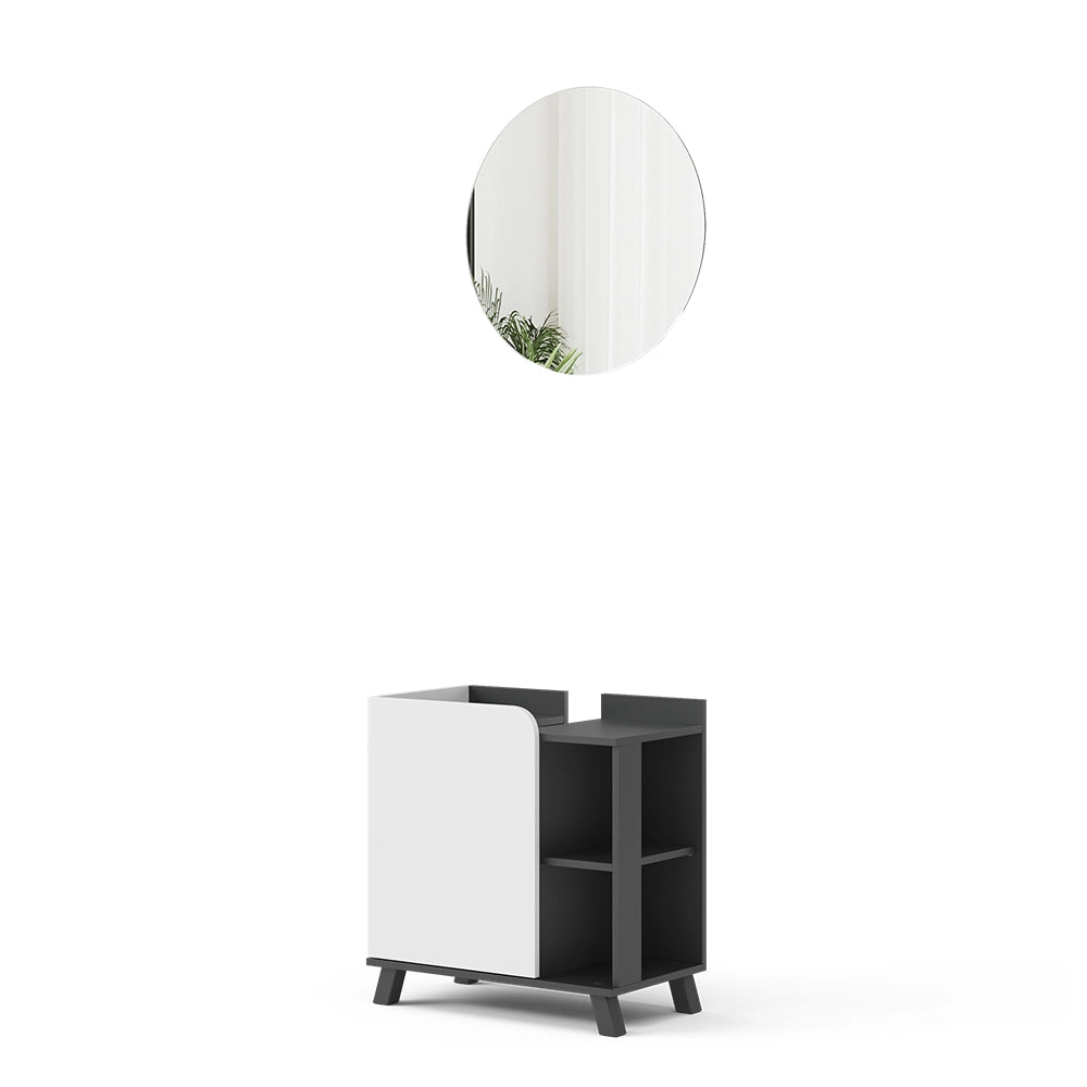 Vicco Set di mobili da bagno Antracite/bianco 2 parti