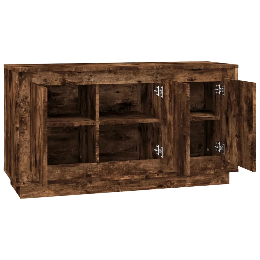 Credenza | Madia | Buffet da pranzo | Armadio da pranzo Rovere Fumo 102x35x55 cm in Legno Multistrato