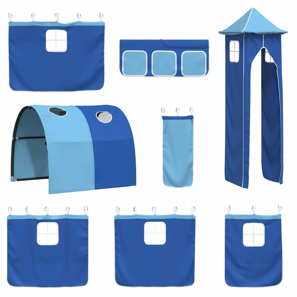 Struttura del letto loft per bambini Nero e Blu 100 x 190 cm 42020882