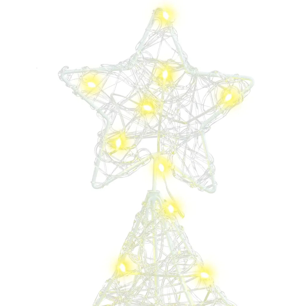 Albero di Natale con 100 LED-Luci decorative natalizie Bianco caldo 120 cm Acrilico 561698