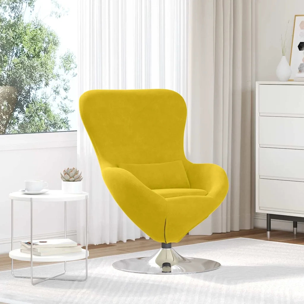 Poltrona | Sedia Relax uovo Giallo Velluto