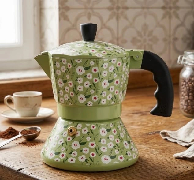 Caffettiera in Alluminio/AISI Inox Alu Azalea 3 Tazze per Induzione