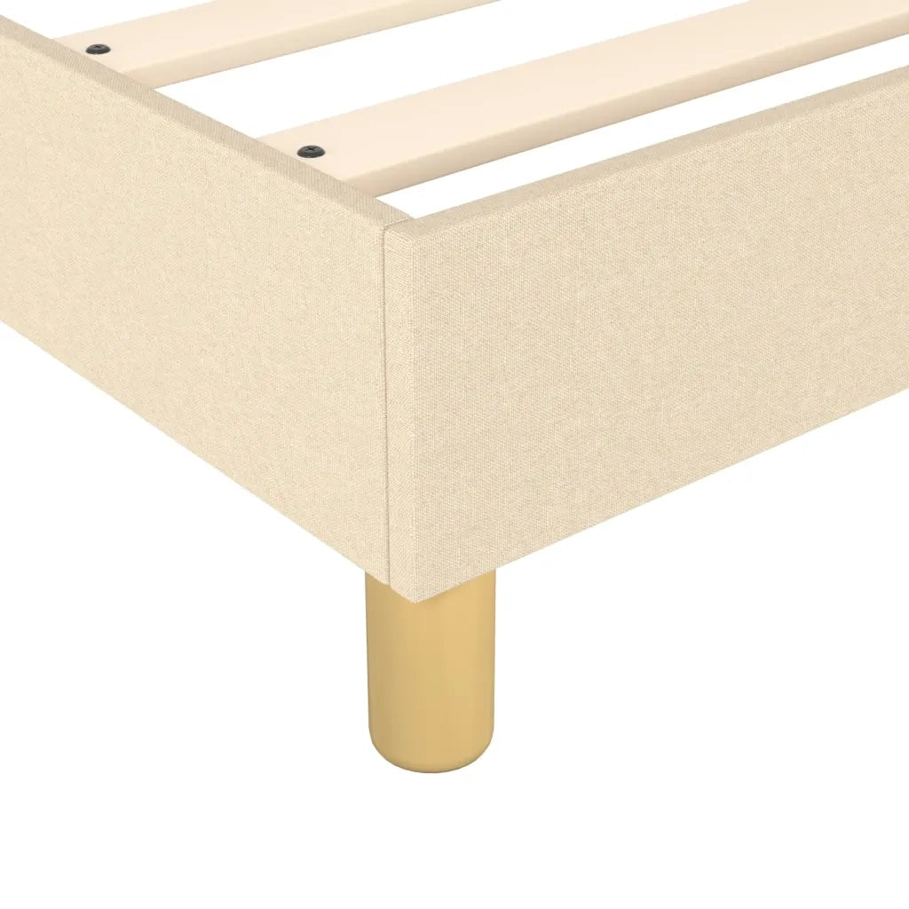 Struttura Letto a Rete a Molle-Giroletto Crema 120x200 cm Tessuto 373610