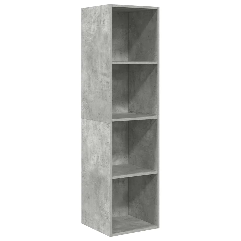 Mobile TV Parete Grigio Cemento 37x37x142,5cm Legno Multistrato