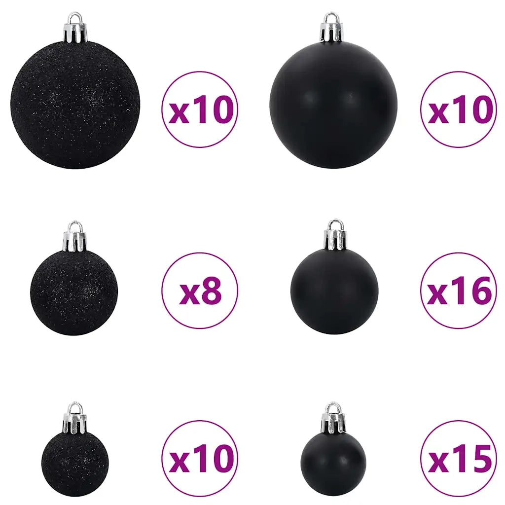 Albero di Natale artificiale preilluminato capovolto-Albero Natalizio con set di palline 532806