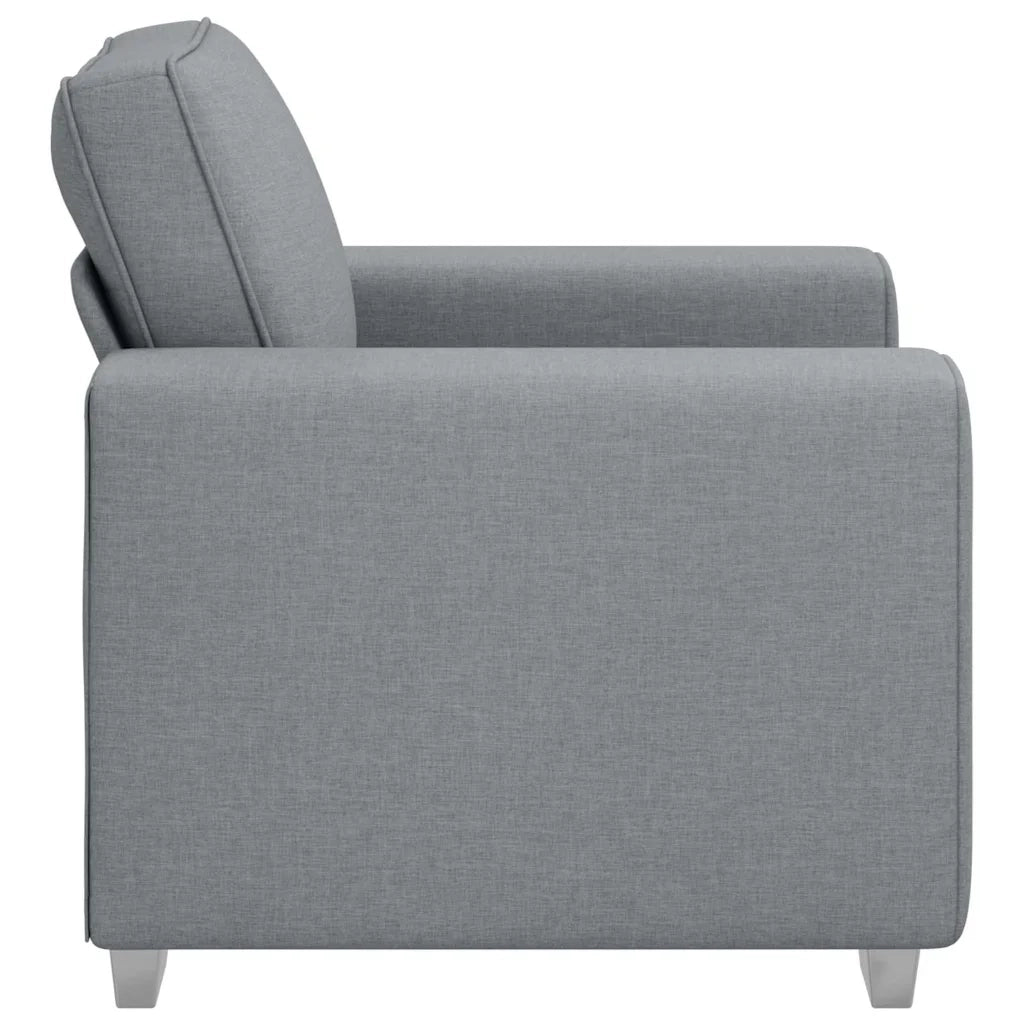 Poltrona Sofa Grigio chiaro 100 cm Tessuto 4105207