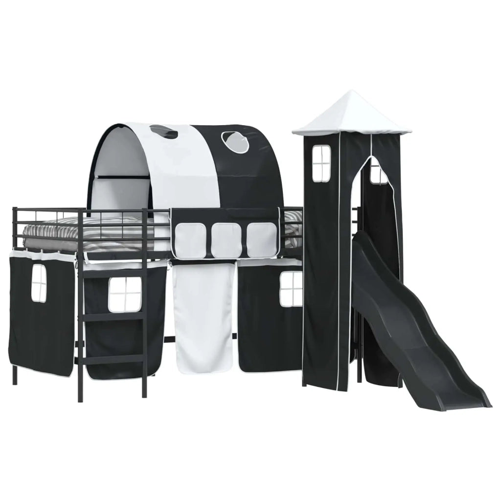 Struttura del letto loft per bambini Nero 100 x 200 cm Metallo 42020876