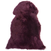 Pelle di pecora viola chiaro 65 x 110 cm naturale a Pelo Lungo in stile rustico