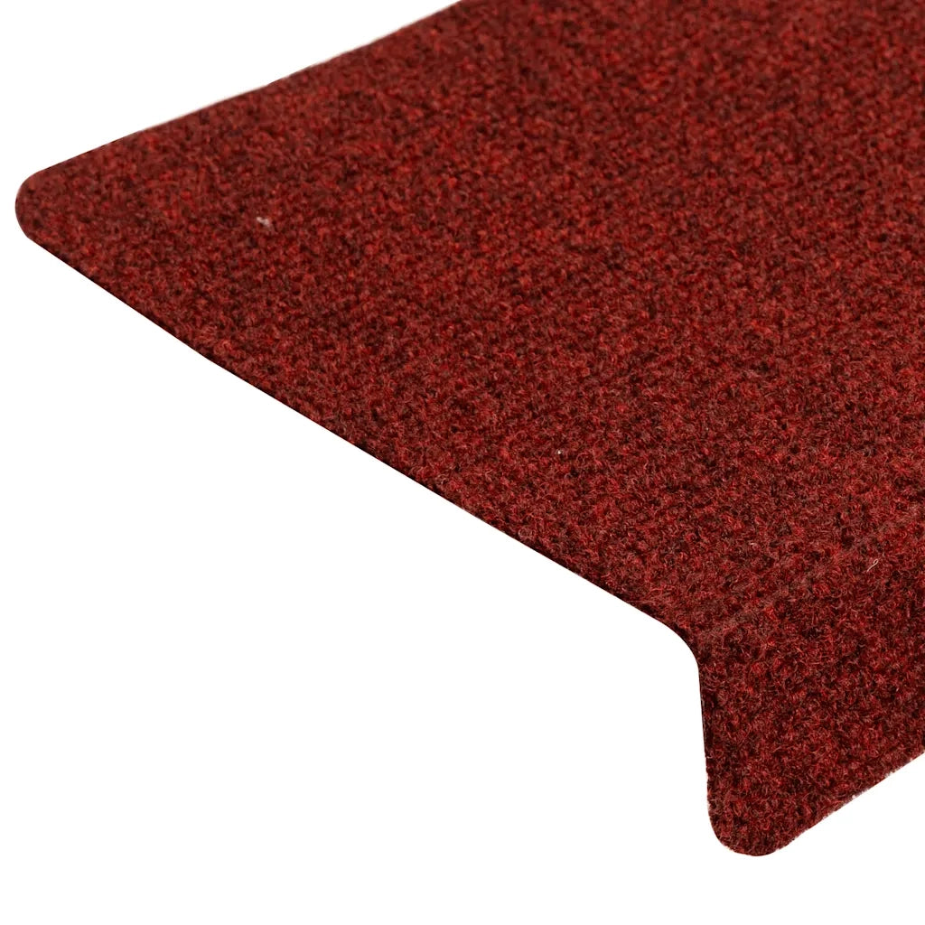 Tappetini per scale autoadesivi 30 pz 65x21x4 cm Bordeaux Rosso 3365695