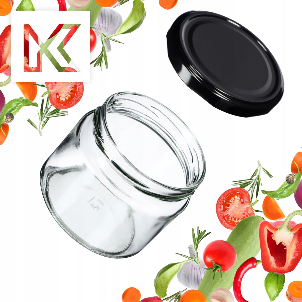 KADAX 50 barattoli di vetro da 330 ml vasetti di vetro marmellata tappi di miele Fi82