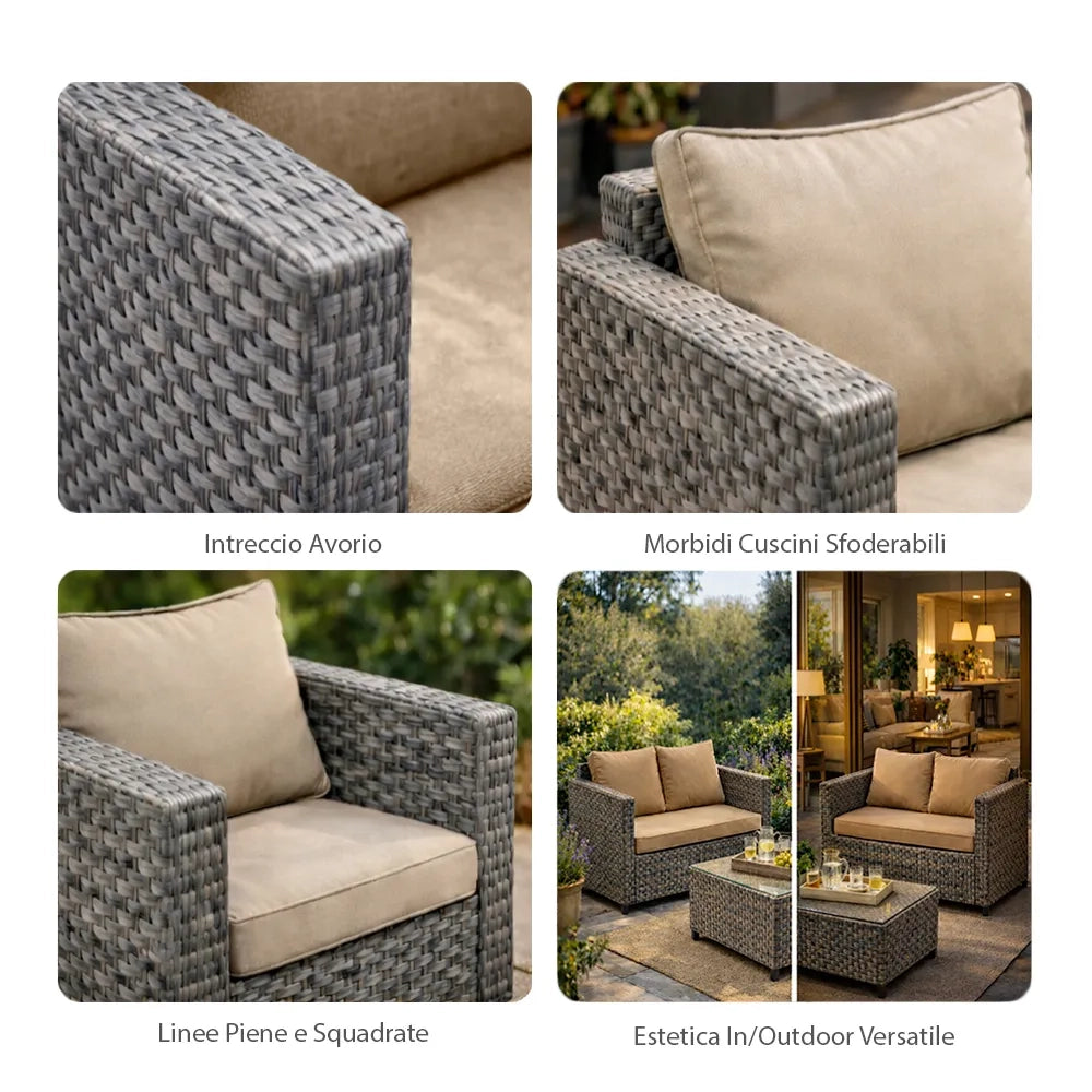 Salottino Kioss (2 Posti)  Grigio