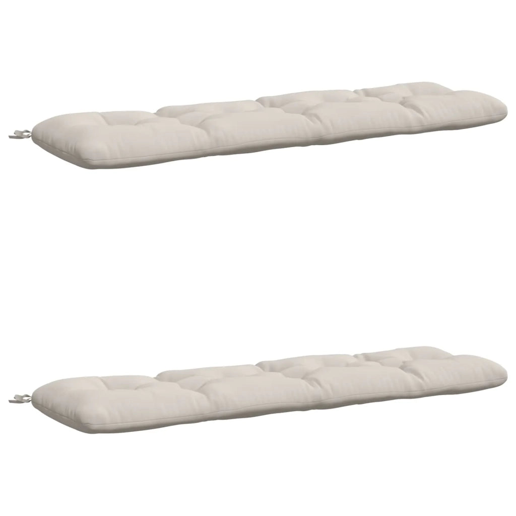 Cuscini per Panchina VIANEN 2 pz 100% Poliestere Bianco 952781