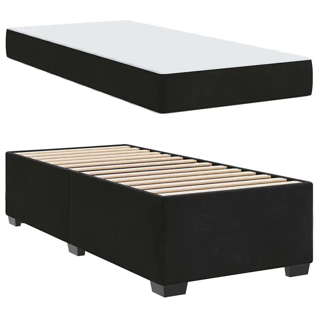 Struttura del letto con materasso Nero 100 x 200 cm Tessuto 3399274