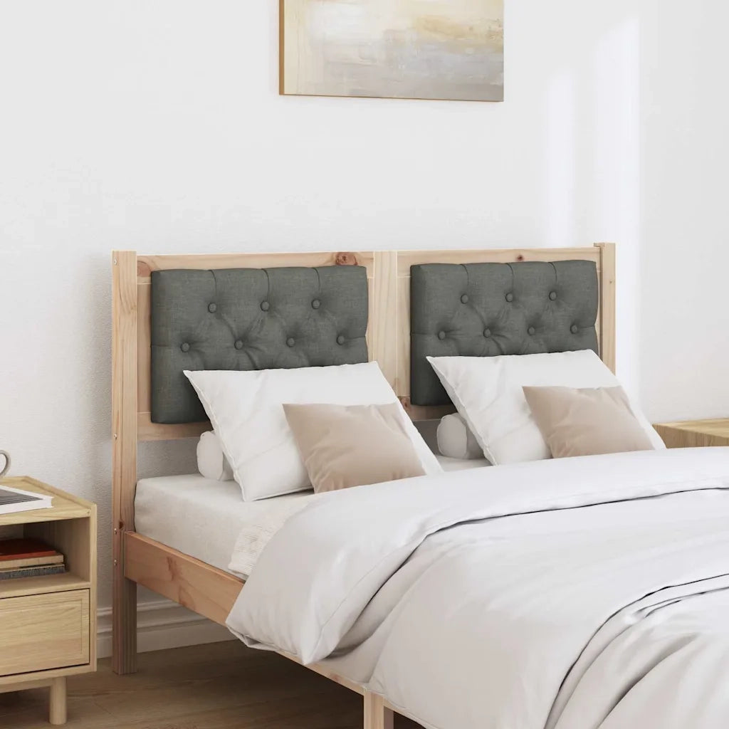 Testiera-Testata-Testiera Decorativa marrone e grigio scuro 135 cm Legno di pino massello