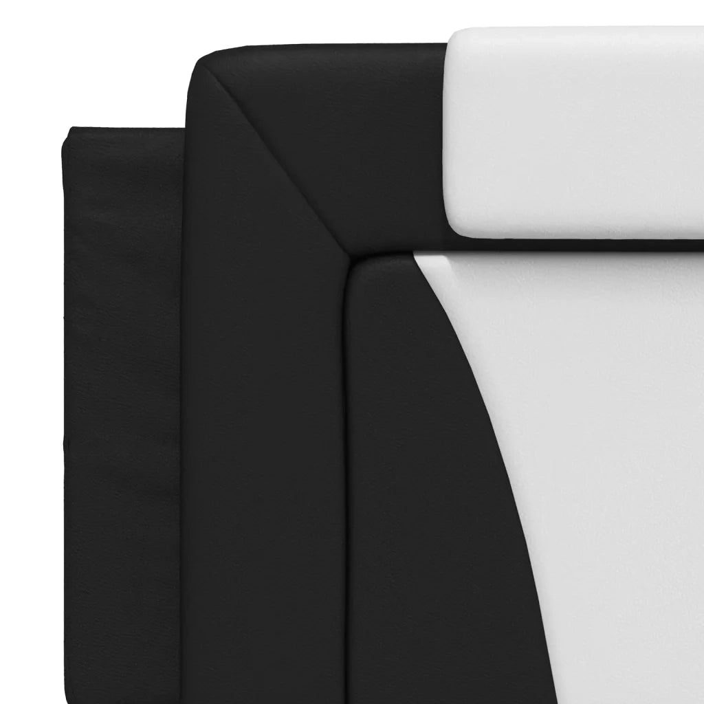 Cuscino Testiera Viana Nero e Bianco 160 cm in Similpelle 374802