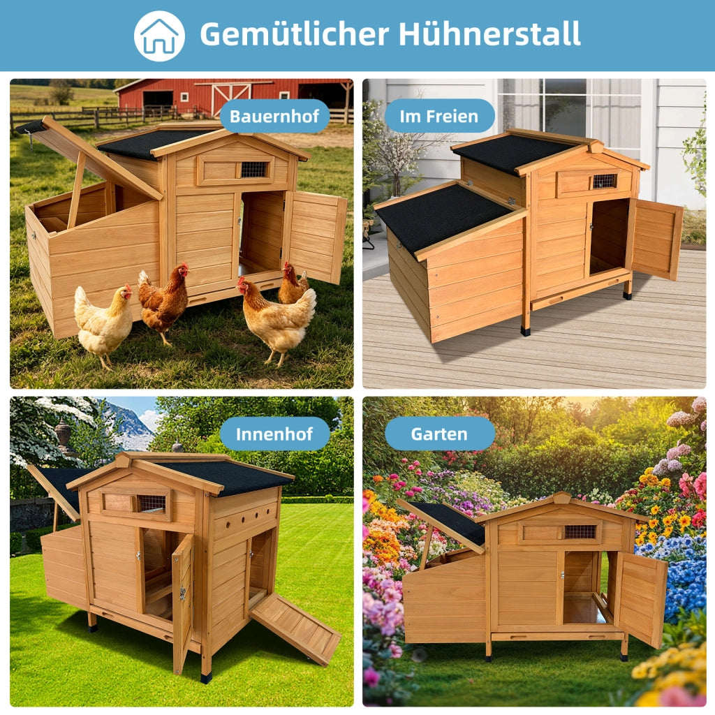 Pollaio su palafitte in legno ¨C Minimal ¨C Resistente ai predatori, facile da pulire