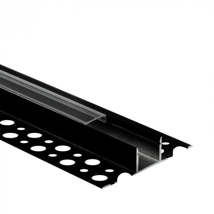 Profilo LED GN01 esterno nero diffusore trasparente 1m Ecolight