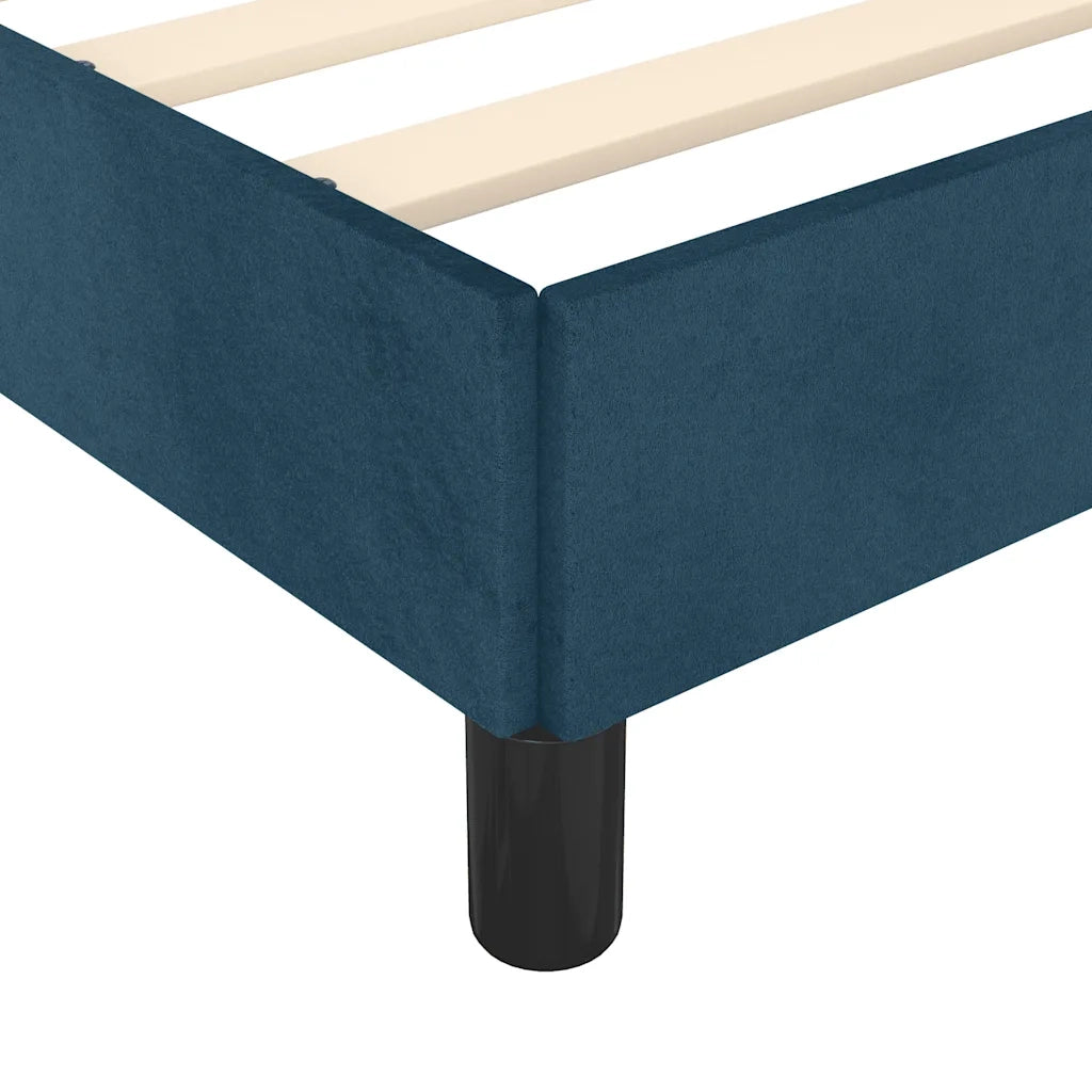 Letto matrimoniale | Letto per adulti | Giroletto senza Materasso Blu Scuro 120x200 cm in Velluto