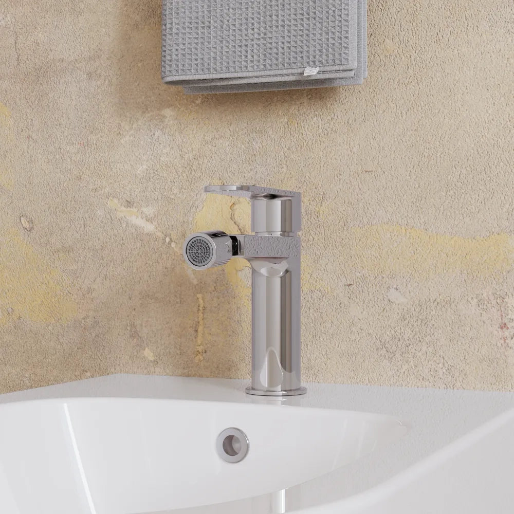 Set miscelatori lavabo 16cm bidet miscelatore doccia con deviatore cromato | Margot