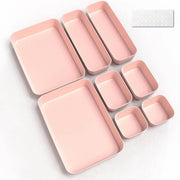 Organizzatore di carrello - 8 pezzi - rosa - plastica