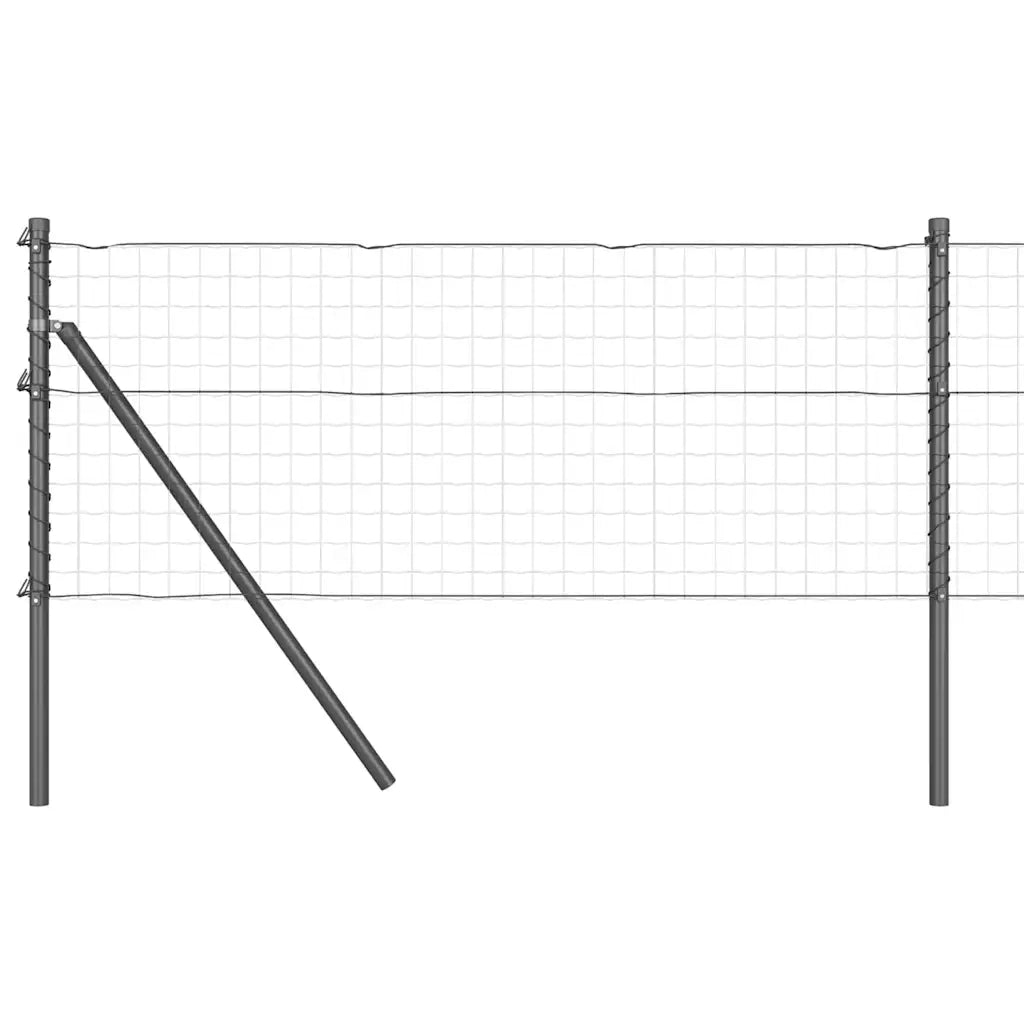 Palo della recinzione 7 pcs Grigio Acciaio 42004204