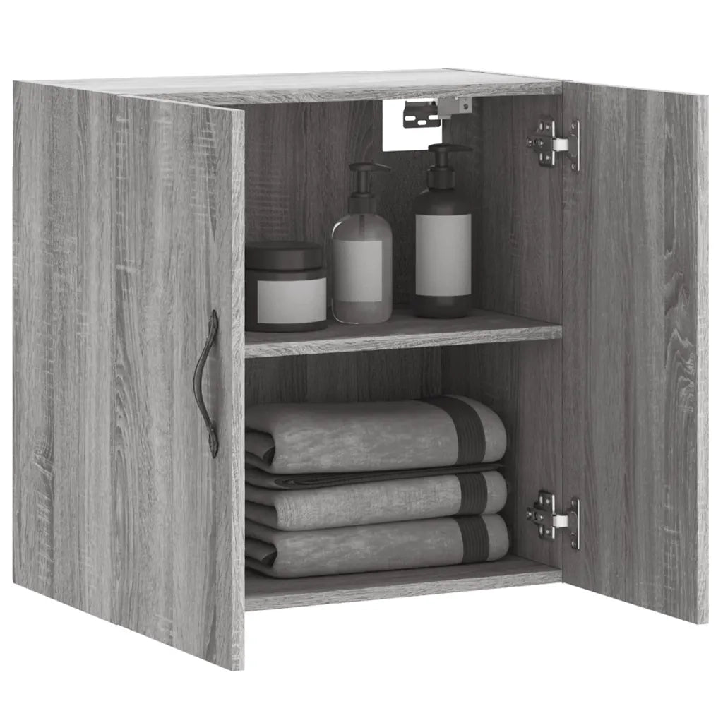 Mobile Pensile Grigio Sonoma 60x31x60 cm in Legno Multistrato 829962