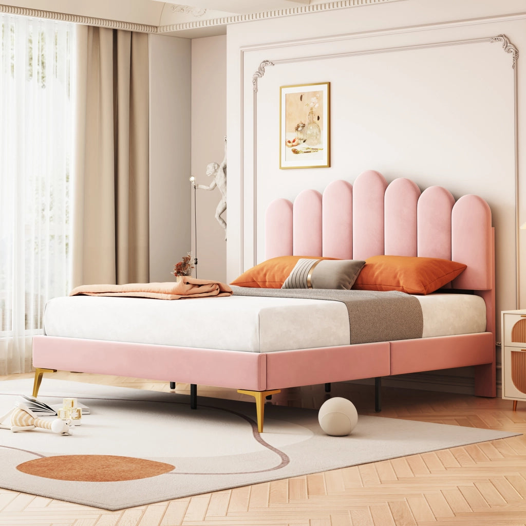 Letto contenitore con sollevamento idraulico; rete a 24 doghe e testiera in velluto bianco crema