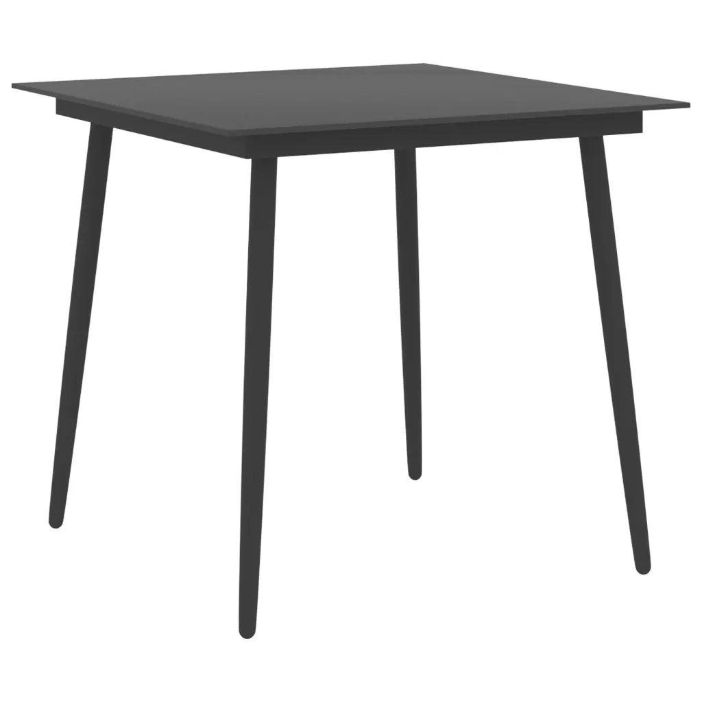 Set da Pranzo da Giardino 3 pz Nero