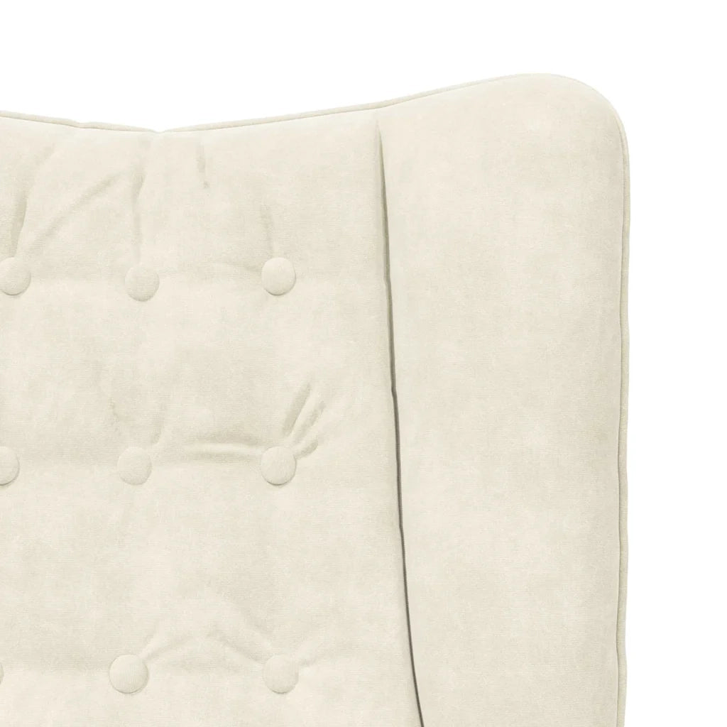 Sedia rilassante Crema 63 x 67 x 94 cm Velluto 42001822