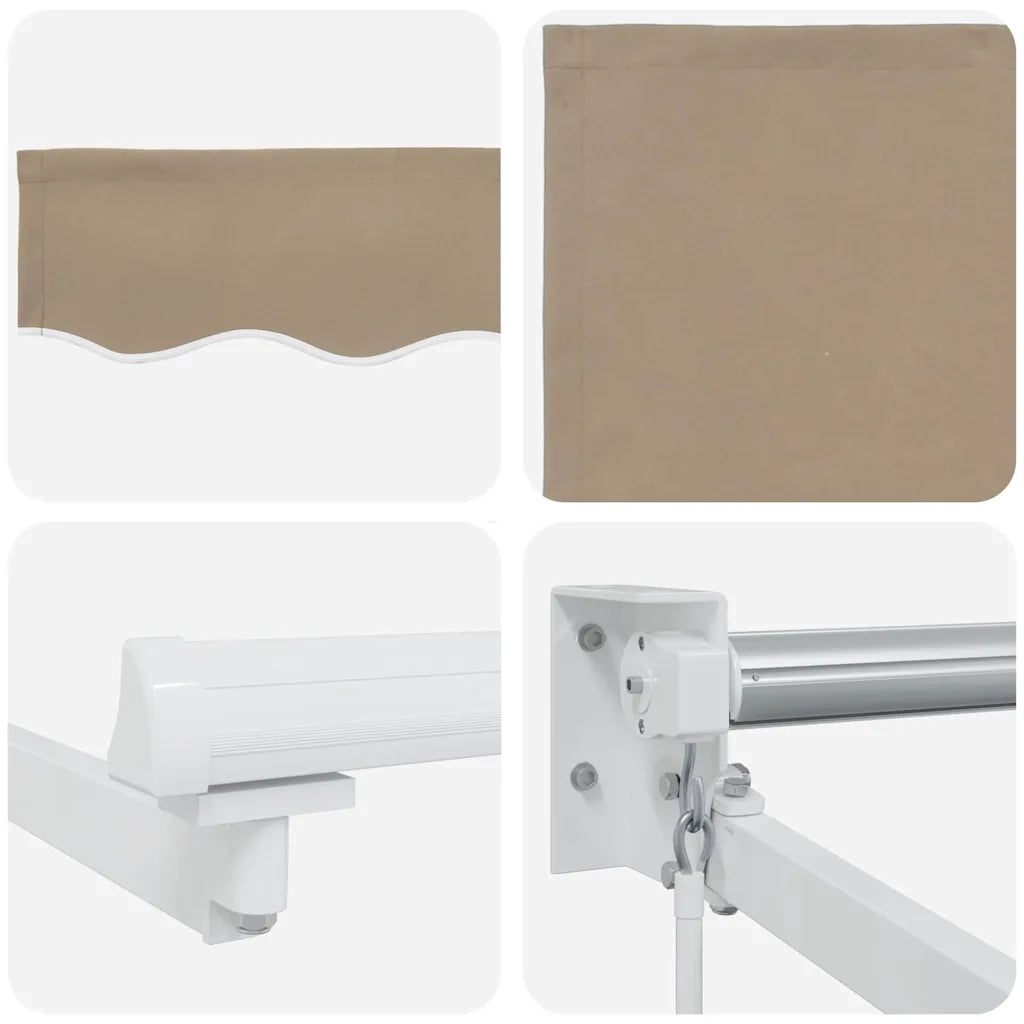 Tenda da Sole-Tenda parasole per balcone Beige 300 x 250 x 165 cm Poliestere 151411