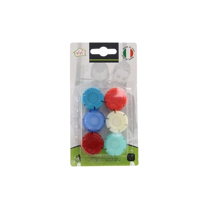 6 Tappi da bottiglia in plastica Vivi