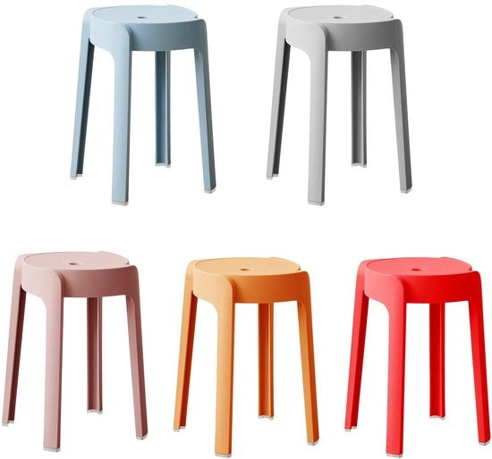 5 Stuks Krukken in Kunststof - Robuste e Antislip - Adatte per Bambini/Adulti - Idonee per Abitazione/Scuola/Ufficio - Krukken Stacked