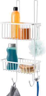 Pannello doccia, set di supporti per doccia, 2 supporti, bianco