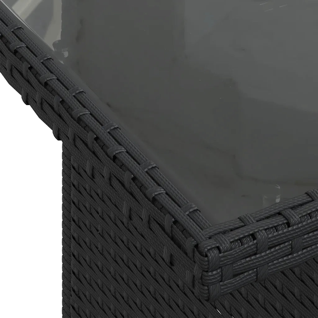 Set Divani da Giardino con Cuscini 7pz Nero Polyrattan 3326577